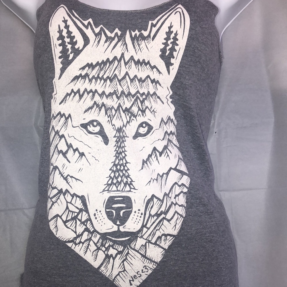American Apparel Size Extra Small Gray Wolf Tank - Picture 2 of 5